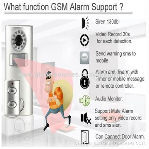 Wireless Home Intruder Auto Dialer 3G GSM Video Camera Security Alarm